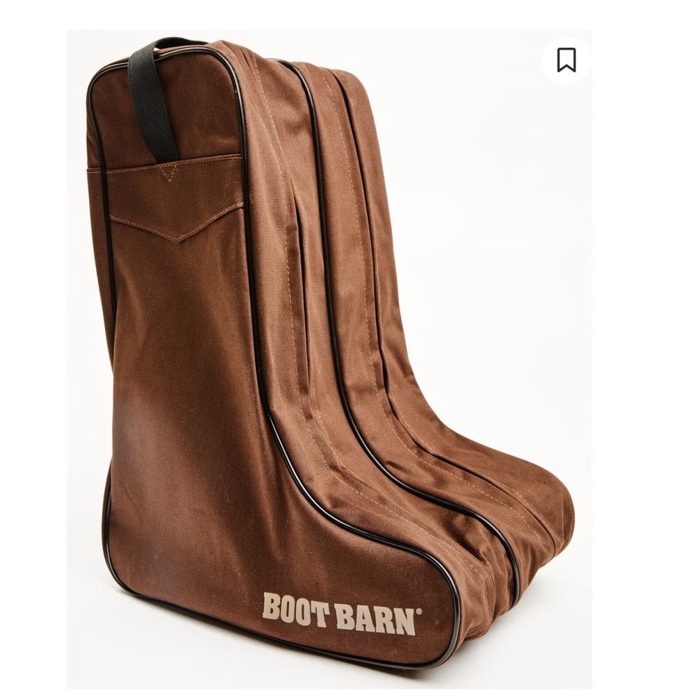 Boot Barn Canvas Boot Bag Chocolate Brown Western Work Travel Carrier